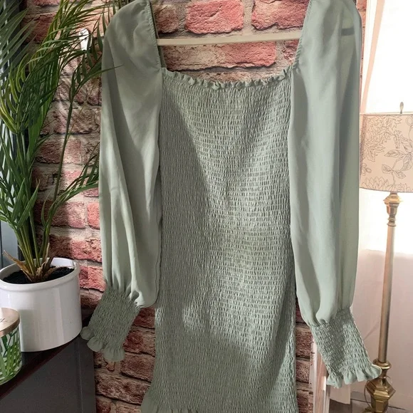 Dresses | Sage Green Long Sleeve Dress | Poshmark Dresses | Sage Green Long Sleeve Dress | Poshmark